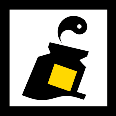 It's the new inkbump logo. It's an inkwell with a yellow label that spills a drop of black ink.